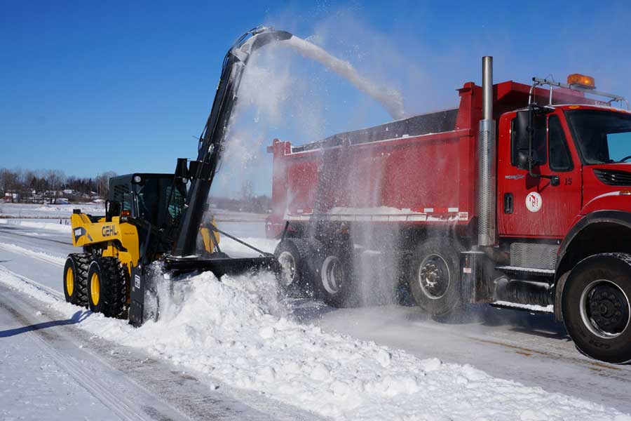 HC-SNB hydraulically driven snow blower for loaders and tractors with dual aueger motors