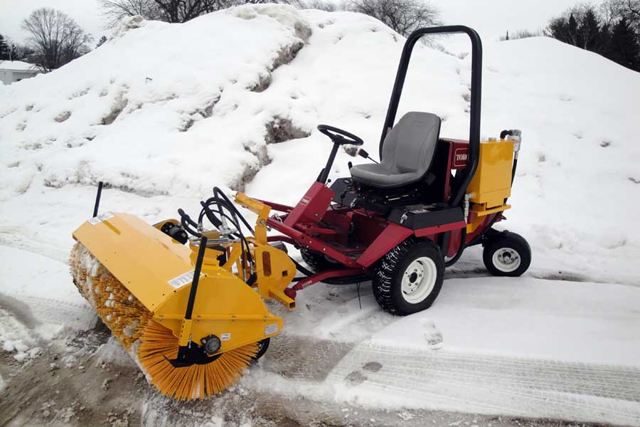 HCT hydraulically driven rotary broom for commercial turf applications