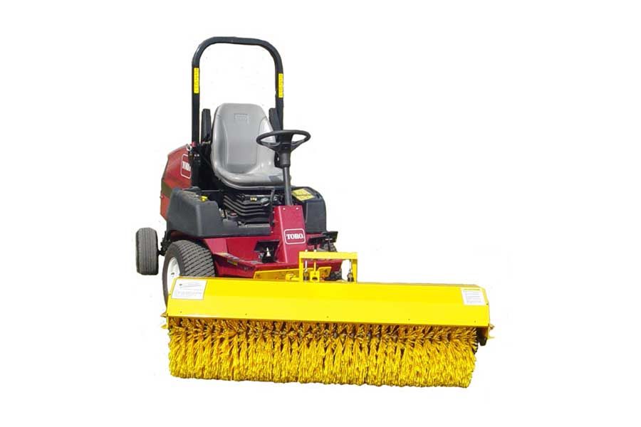 MCT mechanically driven rotary broom for commercial turf applications